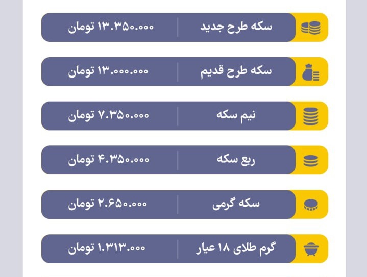 قیمت طلا و سکه، امروز ۱۸ اردیبهشت ۱۴۰۱