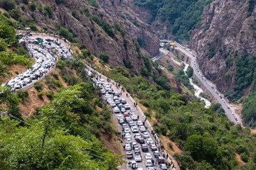 ترافیک در جاده تهران شمال باز هم سنگین شد